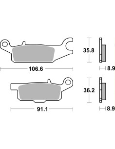 Plaquettes de frein moto SBS Off Road Sinter 852SI