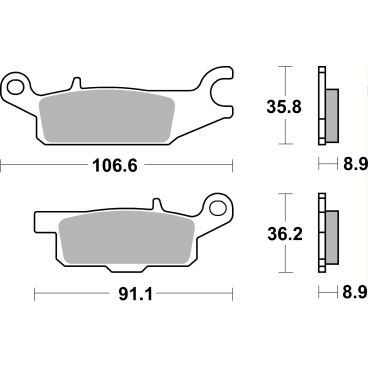 Plaquettes de frein moto SBS Off Road Sinter 852SI