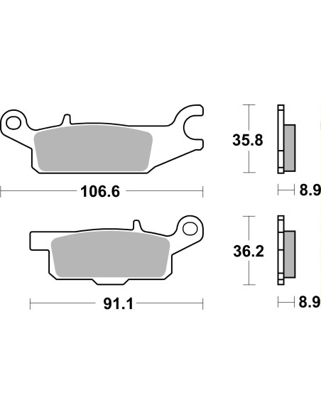 Plaquettes de frein moto SBS Off Road Sinter 852SI