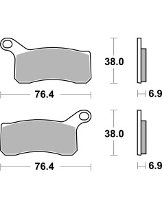 Plaquettes de frein moto SBS Off Road Sinter 866SI