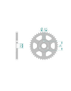 AFAM COURONNE ACIER au pas de 420 pour HONDA AFA10109