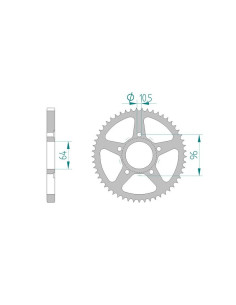AFAM COURONNE ACIER au pas de 428 pour HONDA AFA10203