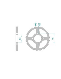 AFAM COURONNE ACIER au pas de 428 pour HONDA AFA10205