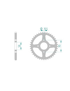 AFAM COURONNE ACIER au pas de 520 pour HONDA/KTM AFA10221
