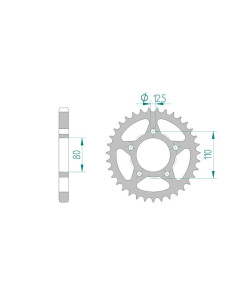 AFAM COURONNE ACIER au pas de 630 pour HONDA AFA10800
