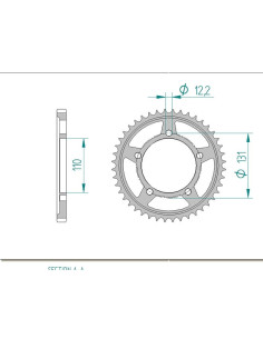 AFAM COURONNE ACIER au pas de 525 pour BMW AFA164800