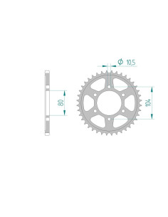 AFAM COURONNE ACIER au pas de 520 pour KAWASAKI AFA16504
