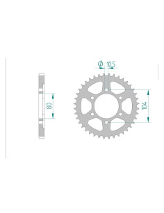 AFAM COURONNE ACIER au pas de 525 pour KAWASAKI AFA16610