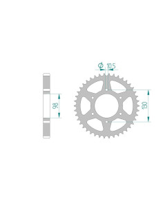 AFAM COURONNE ACIER au pas de 630 pour KAWASAKI AFA16700