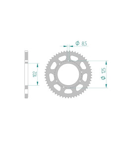 AFAM COURONNE ACIER au pas de 420 pour BULTACO/DERBI/GILERA AFA41100