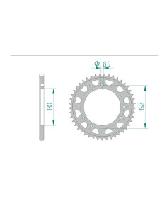 AFAM COURONNE ACIER au pas de 520 pour CAGIVA AFA44500