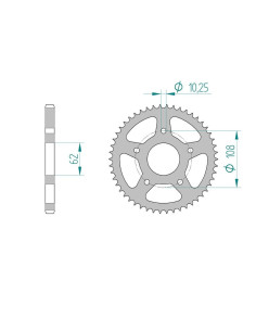AFAM COURONNE ACIER au pas de 428 pour DERBI/GILERA AFA47201