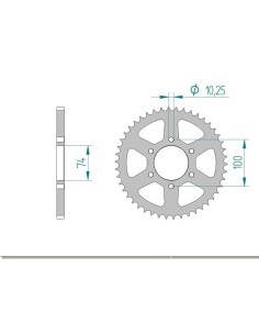 AFAM COURONNE ACIER au pas de 520 pour HYOSUNG AFA65300