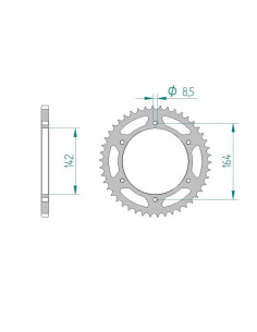 AFAM COURONNE ACIER au pas de 520 pour HYOSUNG AFA65301