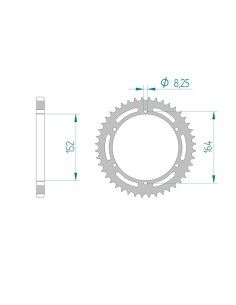 AFAM COURONNE ACIER au pas de 525 pour HYOSUNG AFA65500