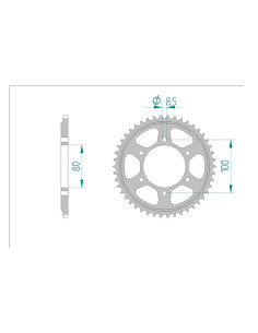 AFAM COURONNE ACIER au pas de 415 pour RIEJU AFA80102