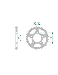 AFAM COURONNE ACIER au pas de 525 pour TRIUMPH AFA86604