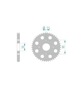 AFAM COURONNE ACIER au pas de 428 pour PEUGEOT AFA92105