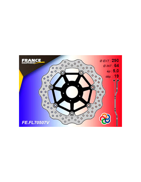 Kit Freinage FRANCE EQUIPEMENT - AP RACING Composé de 2 Disques