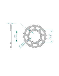 AFAM COURONNE ACIER au pas de 420 pour BETA/FANTIC AFA92115