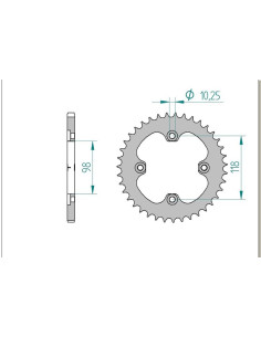AFAM COURONNE ACIER au pas de 520 pour CAN AM AFA92401
