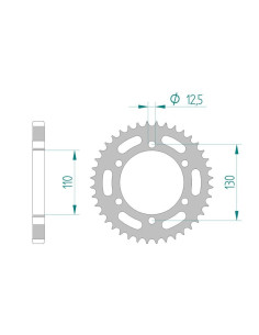 AFAM COURONNE ACIER au pas de 530 pour CAN AM AFA92502