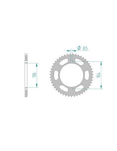 AFAM COURONNE ACIER au pas de 520 pour BMW AFA92503