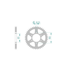 AFAM COURONNE ACIER au pas de 520 pour LAVERDA AFA92606