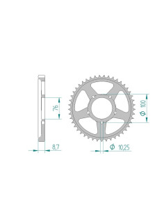 AFAM COURONNE ACIER au pas de 530 pour YAMAHA AFA92631