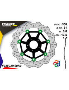 Kit Freinage FRANCE EQUIPEMENT - AP RACING Composé de 2 Disques 2