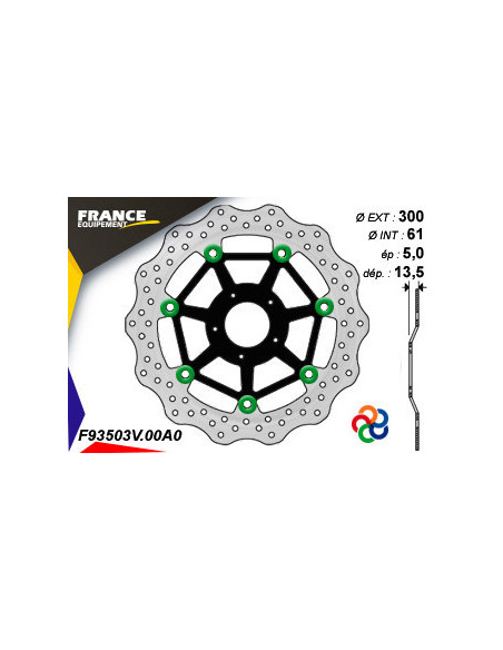 Kit Freinage FRANCE EQUIPEMENT - AP RACING Composé de 2 Disques