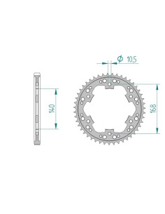 AFAM COURONNE ACIER au pas de 525 pour BMW/HUSQVARNA AFA92635
