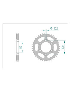 AFAM COURONNE ACIER au pas de 525 pour VOXAN AFA92666