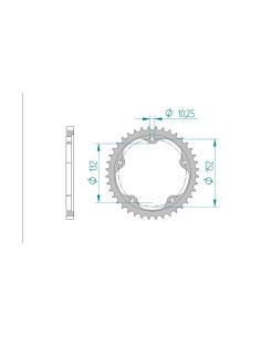 AFAM COURONNE ACIER au pas de 525 pour MV AGUSTA AFA92836