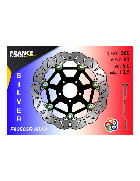 Kit Freinage FRANCE EQUIPEMENT - AP RACING Composé de 2 Disques