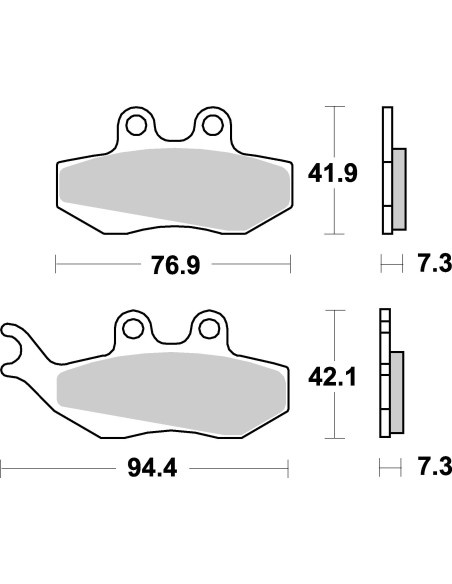 Plaquettes de frein scooter SBS Maxi Sinter 120MS