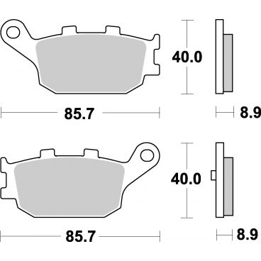 Plaquettes de frein scooter SBS Maxi Sinter 158MS