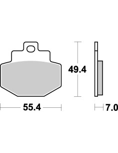 Plaquettes de frein scooter SBS Maxi Sinter 166MS