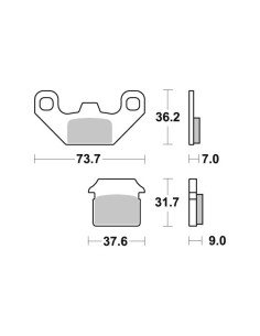 Plaquettes de frein scooter SBS Maxi Sinter 213MS