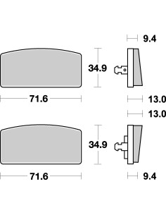 Plaquettes de frein moto SBS Racing 520RQ