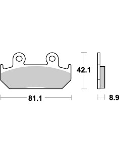 Plaquettes de frein moto SBS Racing 593RQ