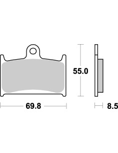 Plaquettes de frein moto SBS Racing 624RQ