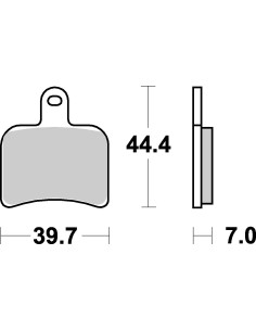 Plaquettes de frein moto SBS Racing 719RQ
