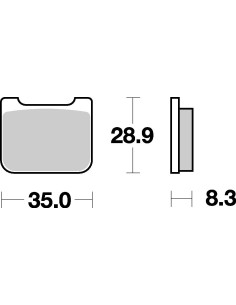 Plaquettes de frein moto SBS Racing 732RQ