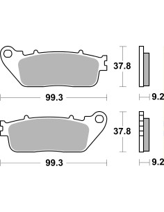 Plaquettes de frein moto SBS Racing 862RQ
