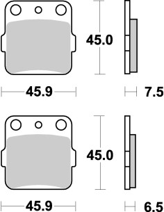 Plaquettes de frein moto SBS Off Road Racing Sinter 562RSI