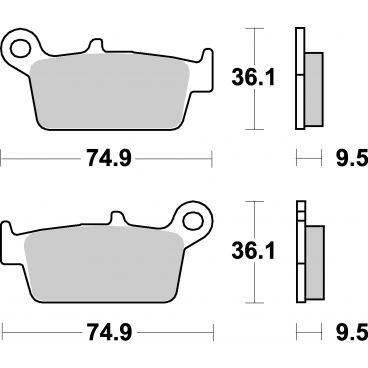 Plaquettes de frein moto SBS Off Road Racing Sinter 604RSI