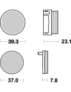 Plaquettes de frein moto SBS Off Road Racing Sinter 637RSI