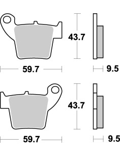 Plaquettes de frein moto SBS Off Road Racing Sinter 777RSI