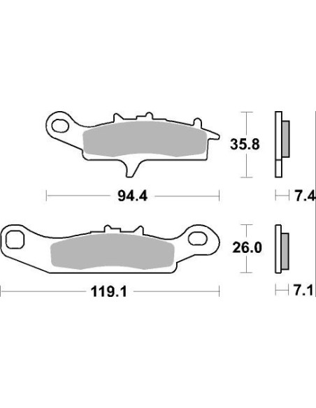 Plaquettes de frein moto SBS Off Road Racing Sinter 798RSI